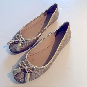 COACH Gold Ballet Flat SHOES 5.5B